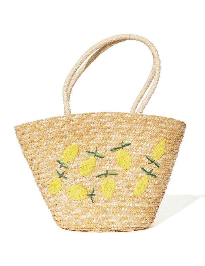 Borsa tote con limoni naturali