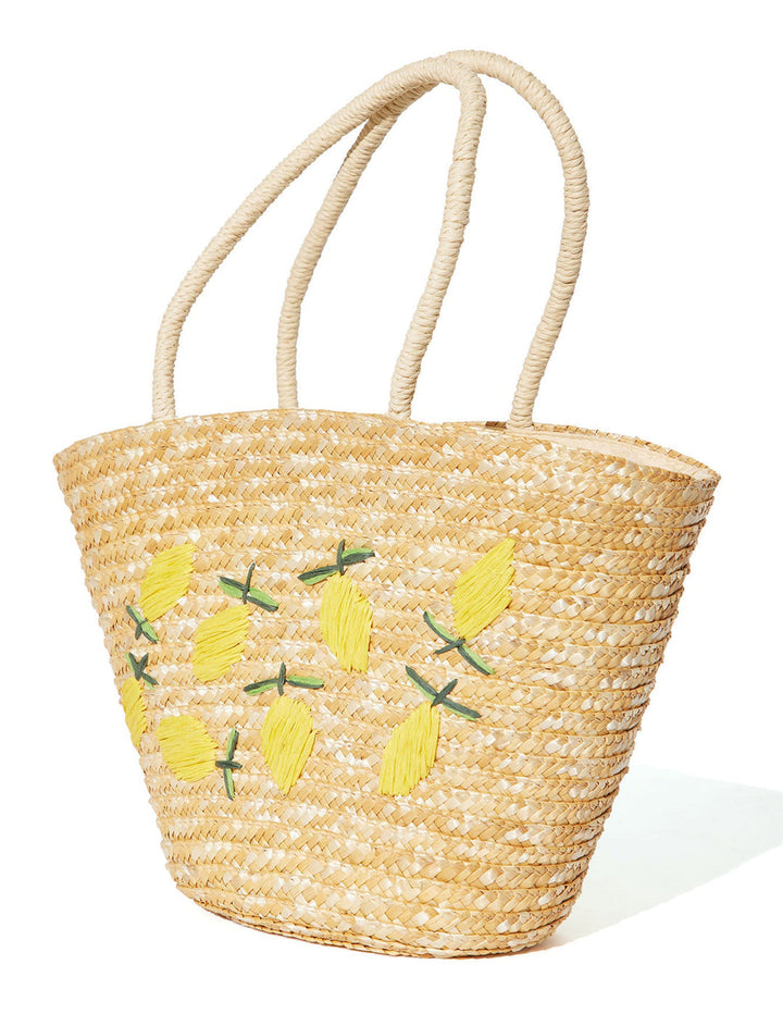 Borsa tote con limoni naturali