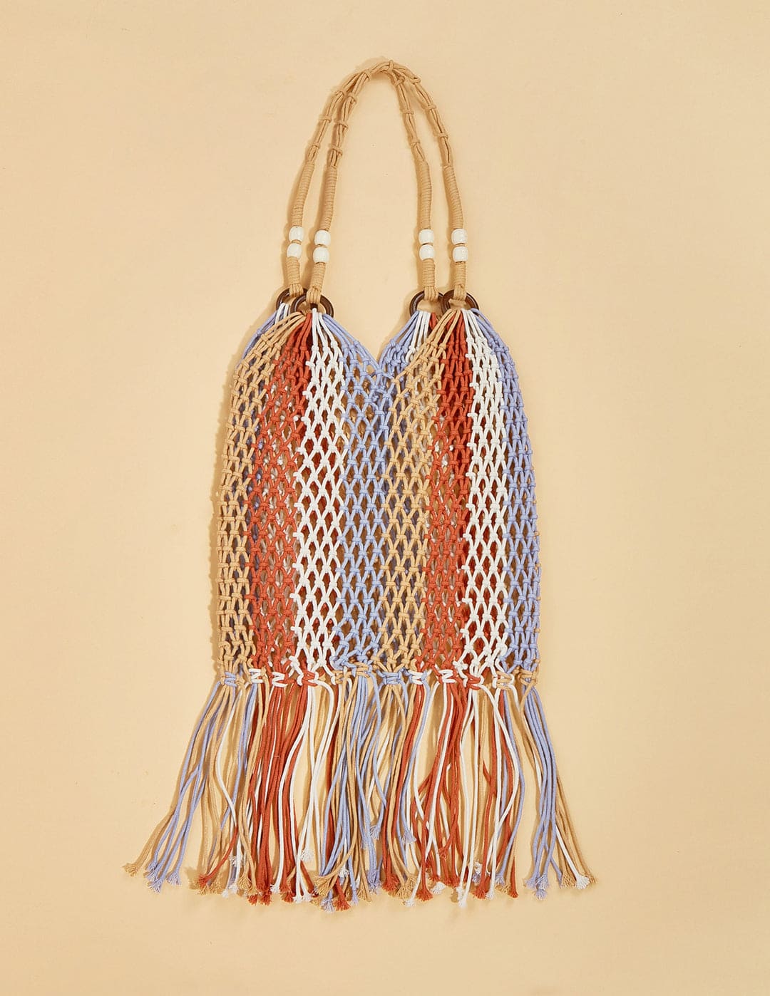 Fringe Net Rope Woven Skuldertaske