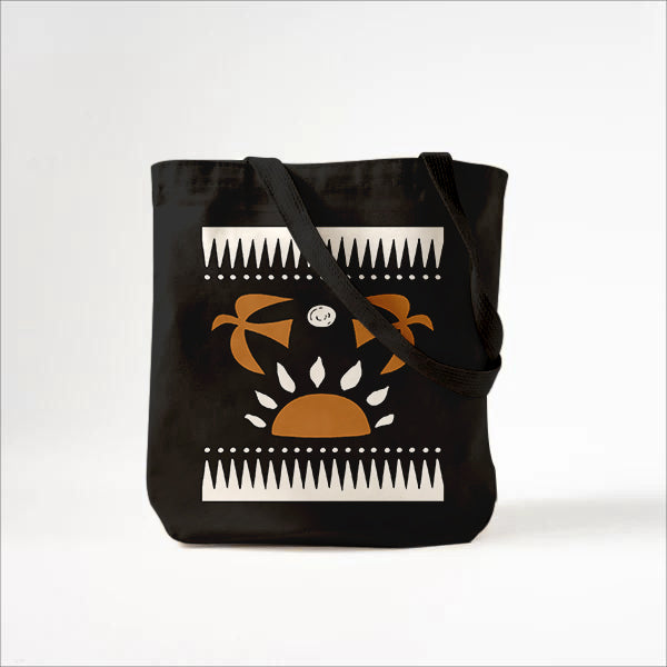 Chique canvas tas met abstracte print