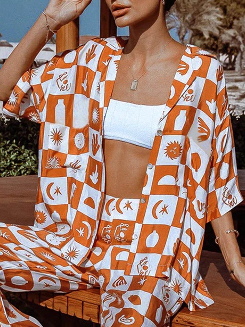 Afternoon Sun Loose Print Oversized Byx Set