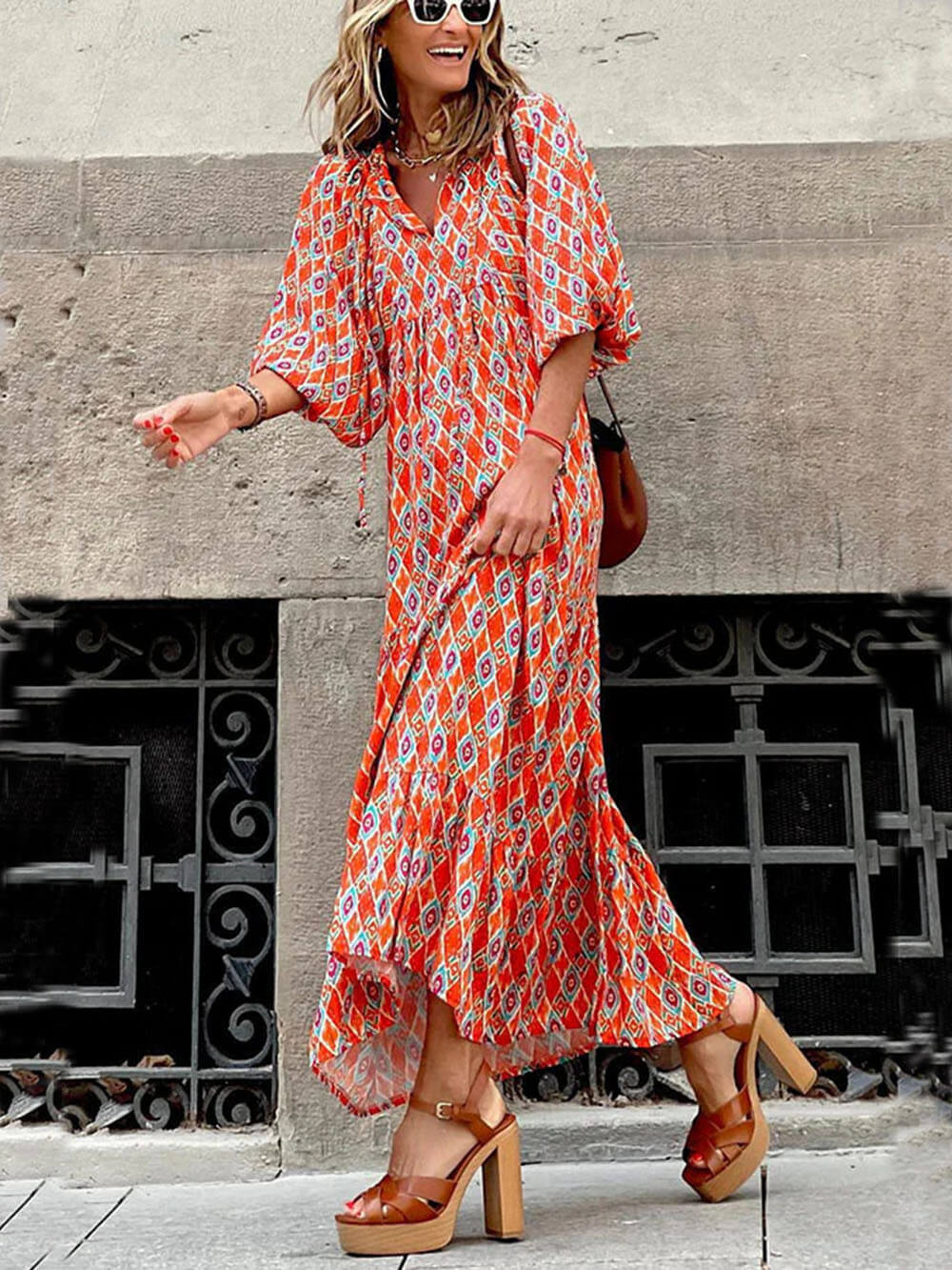 Φόρεμα Bohemian Printed Maxi