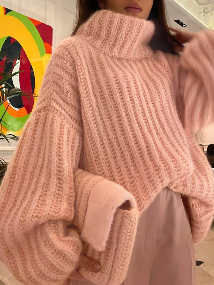Solid Faarf Long Sleeve Sweater