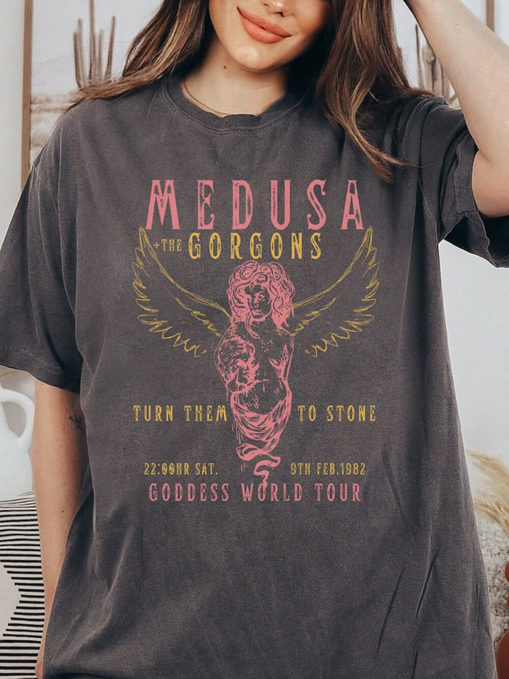 Griichesch Gëttin Medusa Tee Vintage Band T-Shirt