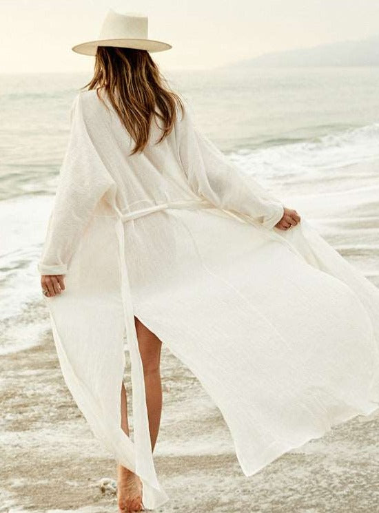 Barefoot Dreams: Beach Sun Protection Cover-Up In Pearl