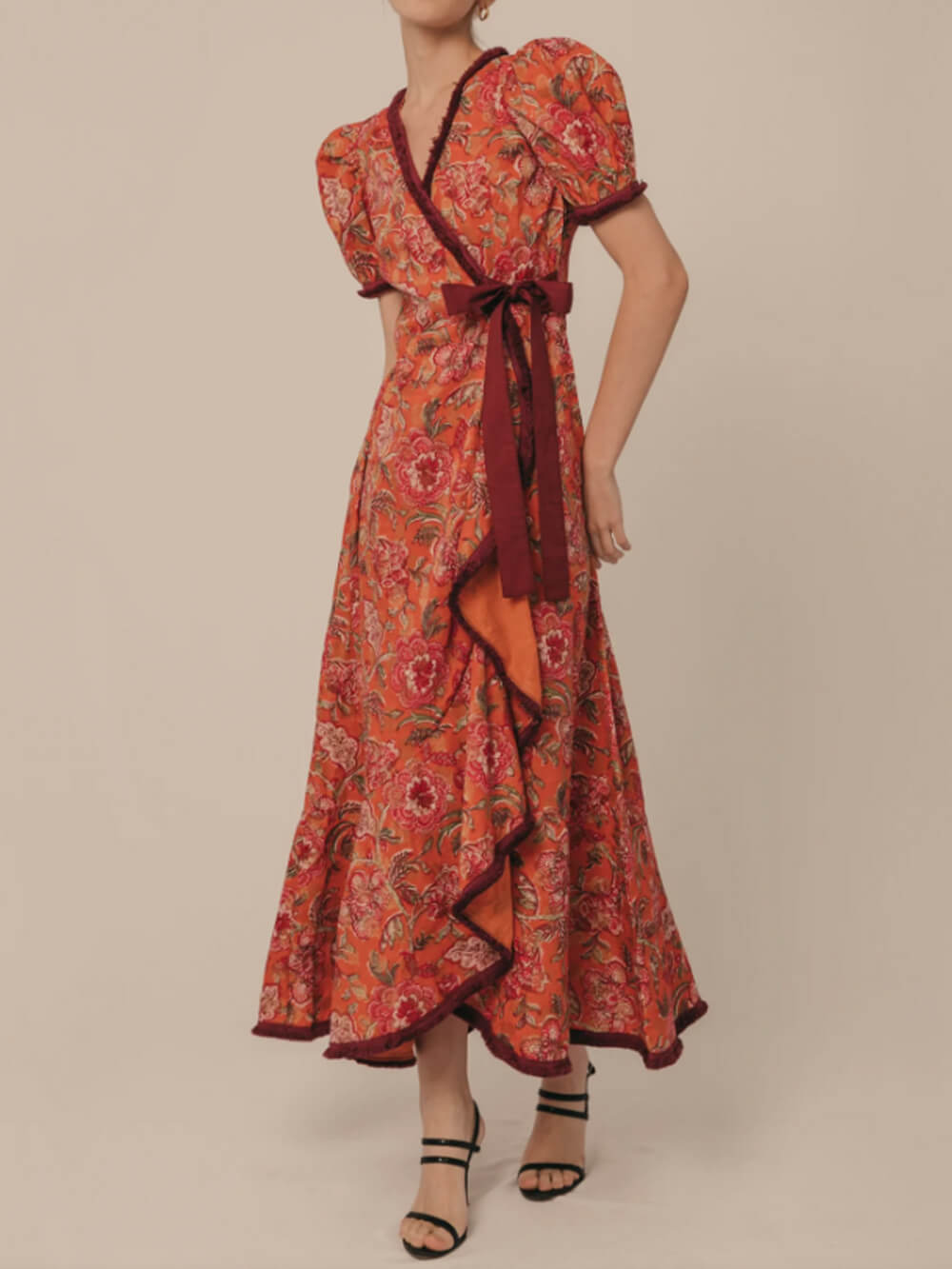 Bohemsk vintage midi-kjole