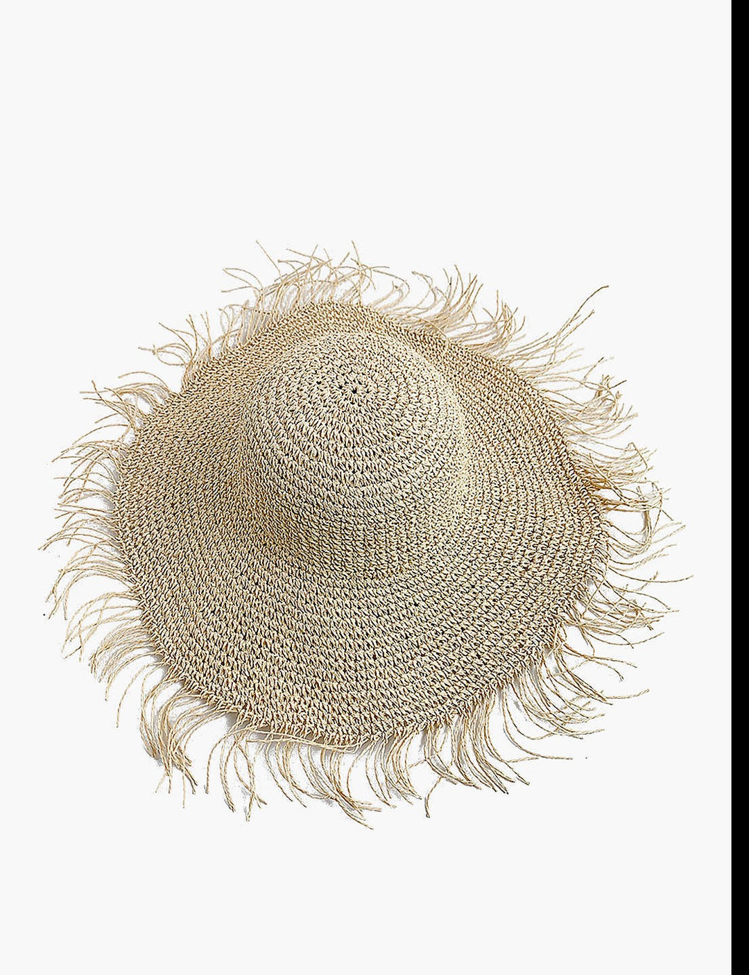 麦わら編みの漁師帽子