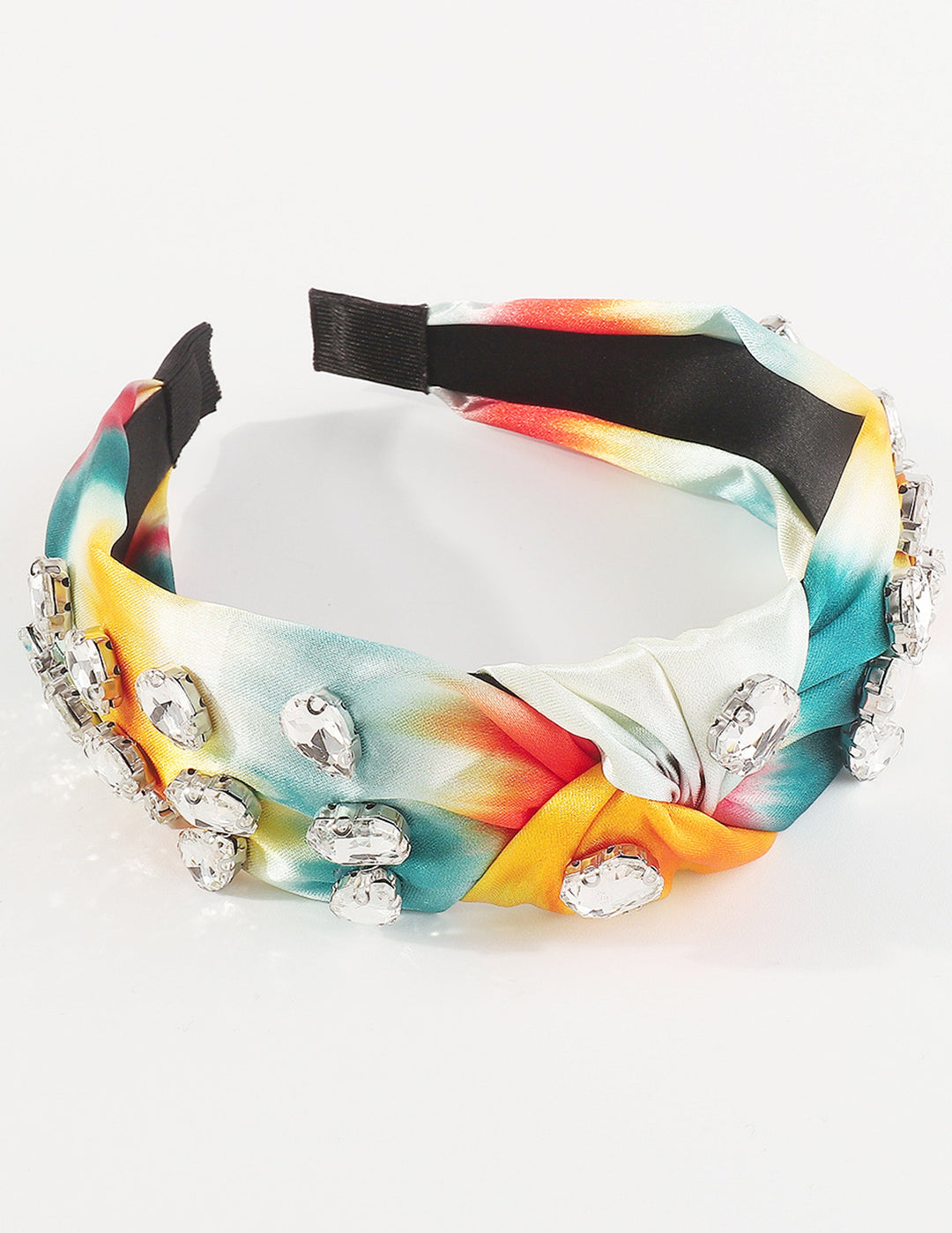 Bandeau noué avec strass tie-dye