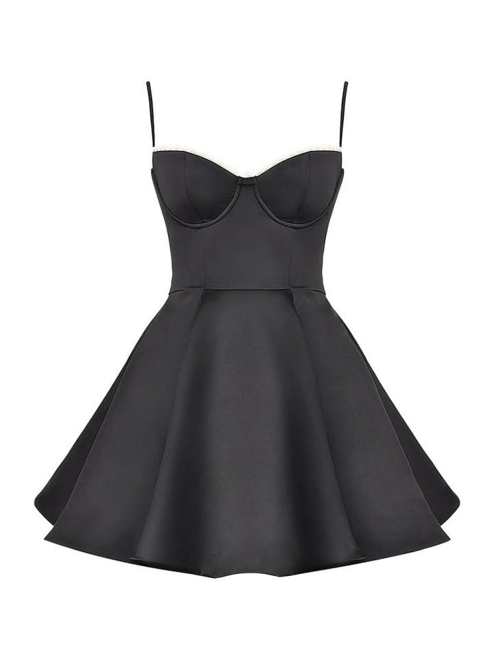 Zwarte Tule mini-jurk