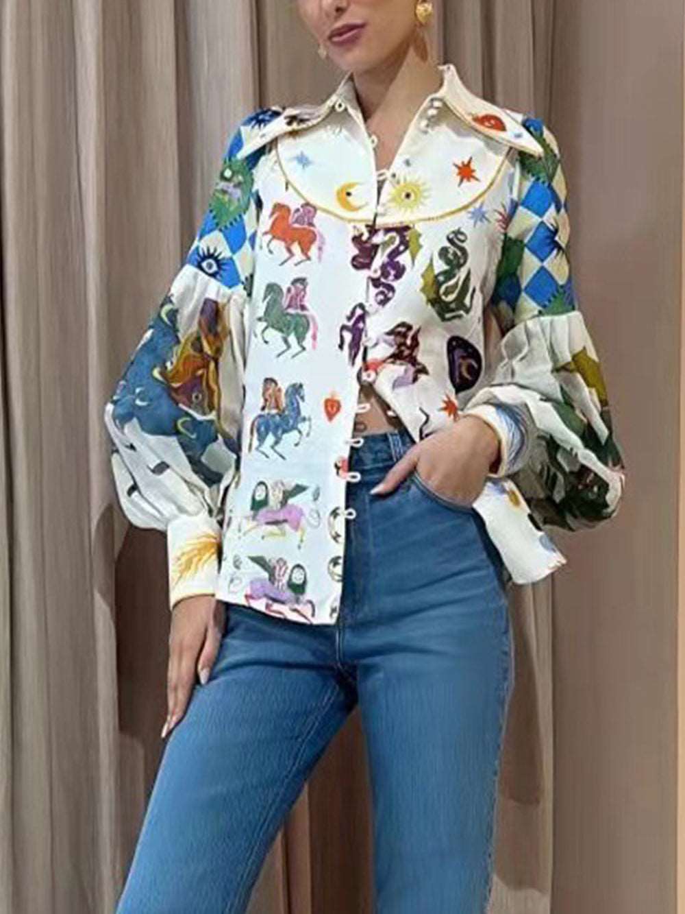 Balloon Sleeve Elegant Shirt