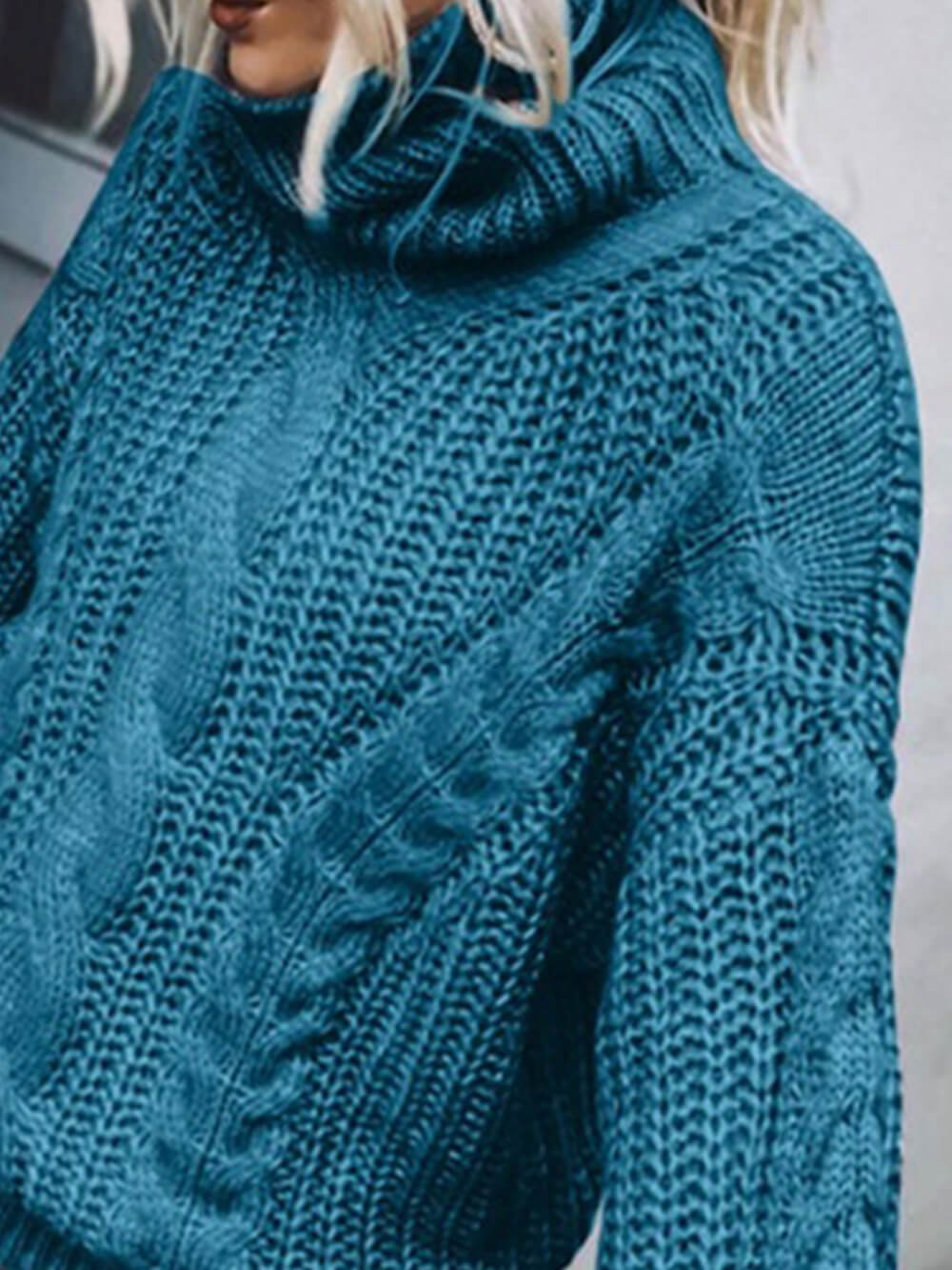 Turtleneck strikket sweater