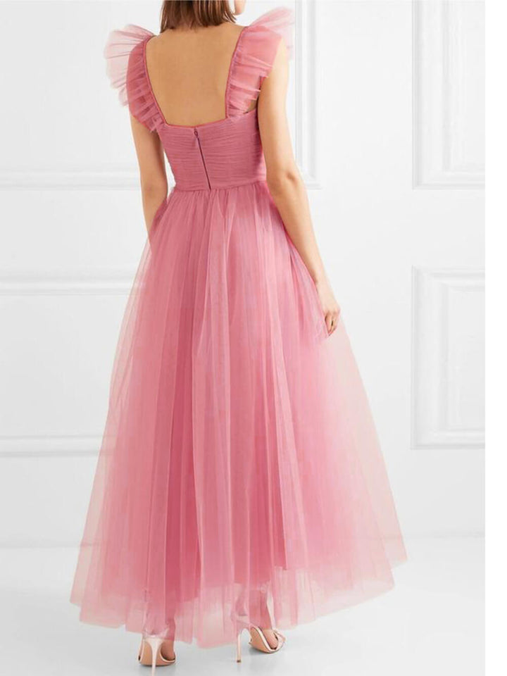 Elegant Slim Fit Midi-kjole i ensfarge
