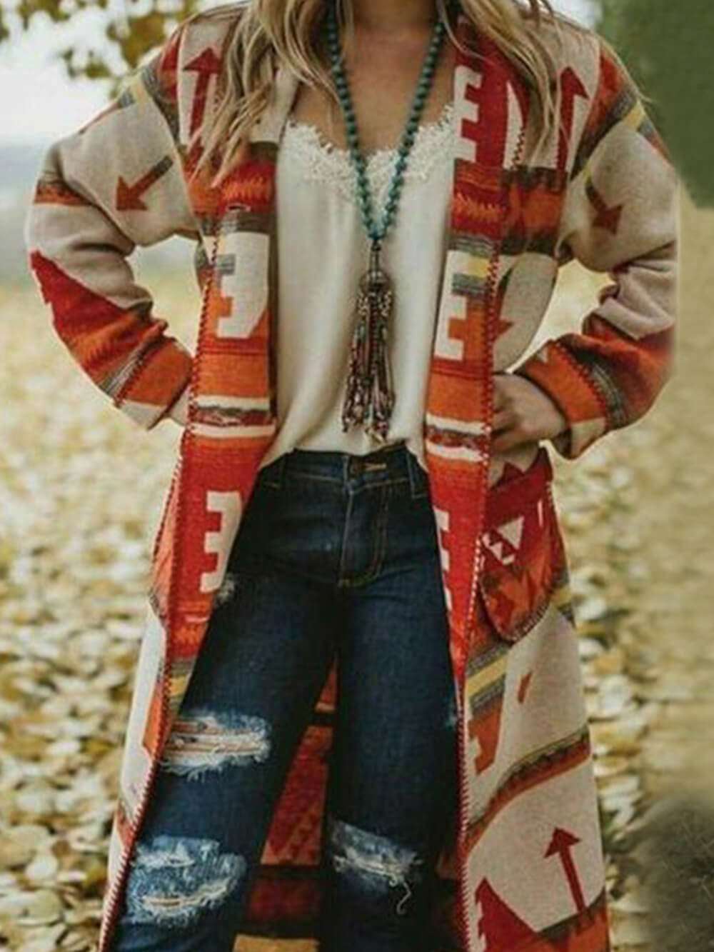 Casual Bohemian Long Coat