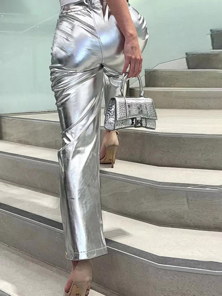 Pantalon en cuir PU à la mode