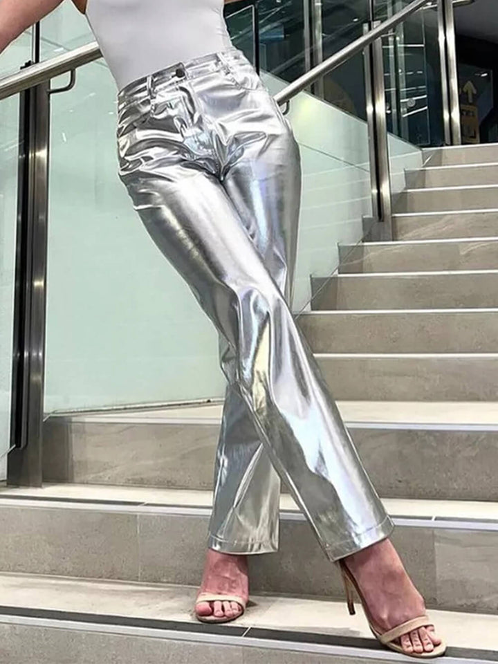 Pantalon en cuir PU à la mode