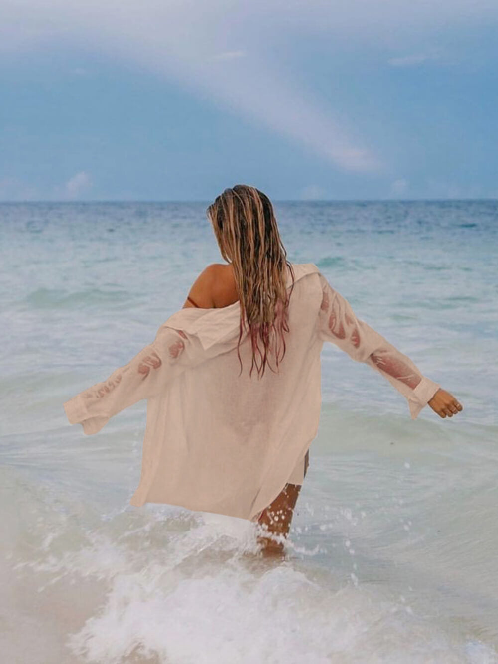 Tunika do bikini Cover-Up Seksowna odzież plażowa Cover Up na kostium kąpielowy