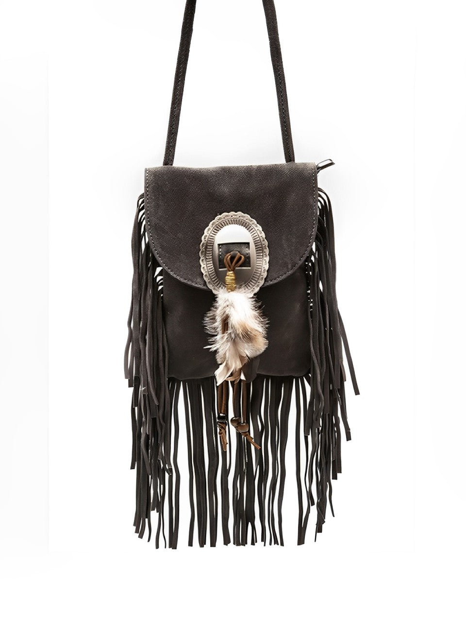 Western Crossbody-veske med frynser