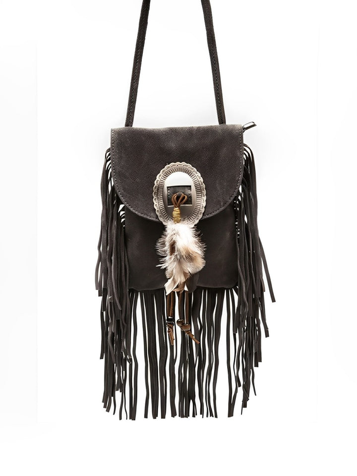 Western Crossbody Bag With Fringe