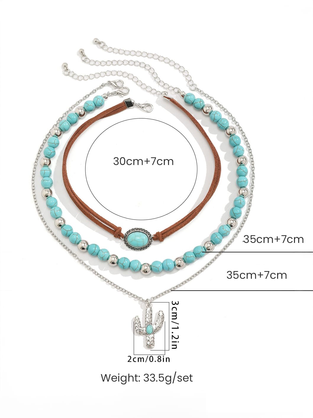 Collier Collier Cactus Turquoise