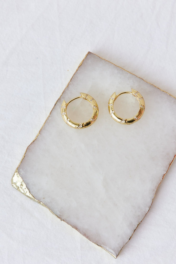 18K Gold Plated Bold Lines Earrings