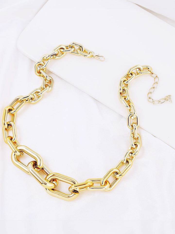 Collier chaîne avec trombone épais