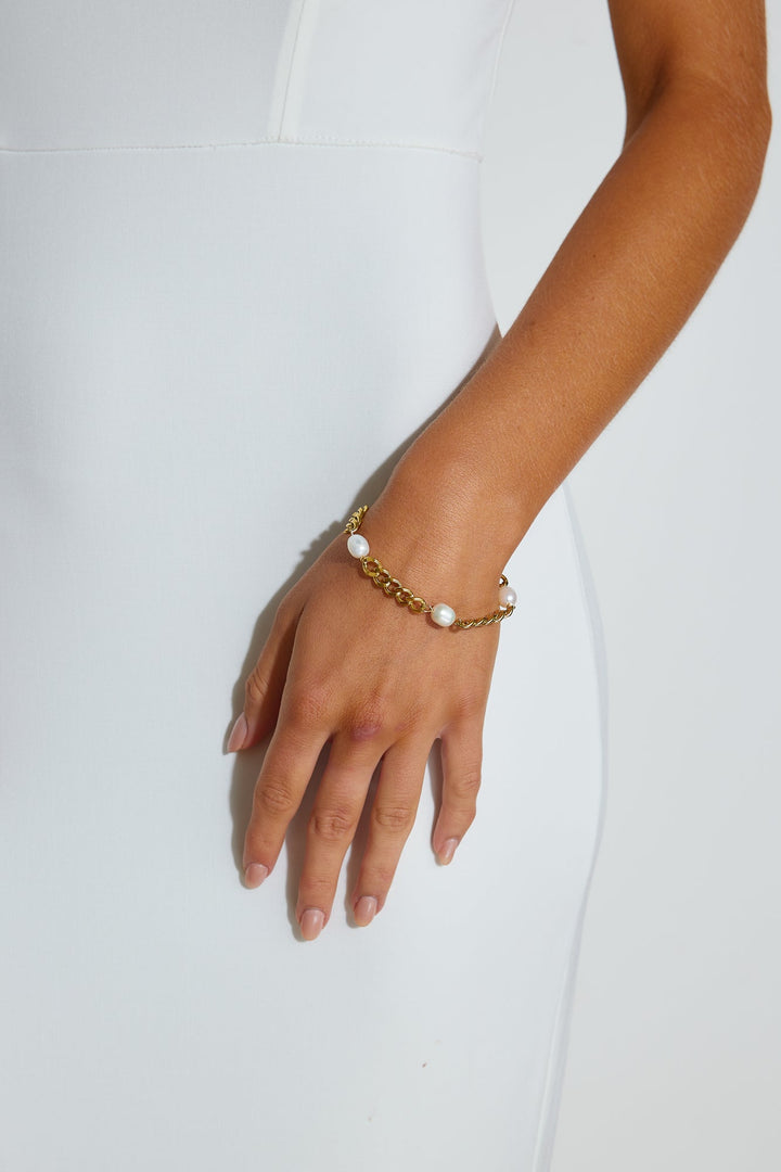 18 Karat vergoldetes Chains To Be Seen-Armband Gold