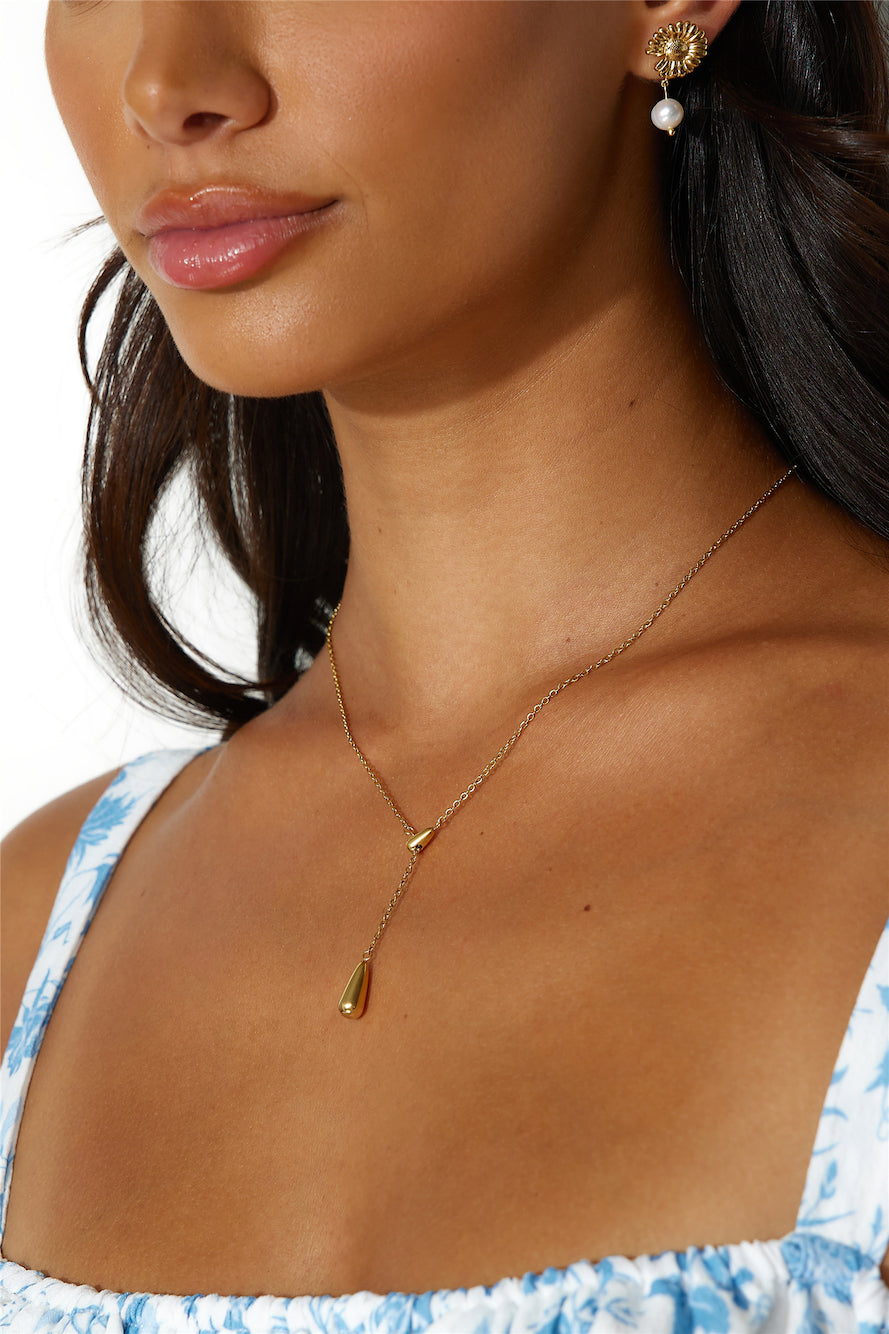 18k Gold Plated Ring The Bell Necklace Gold