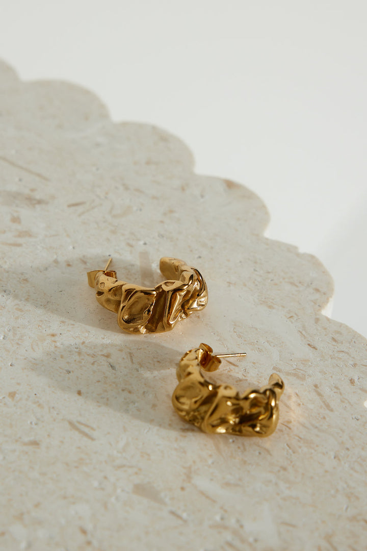 Pendientes Modern Times Chapados en Oro 18k Oro