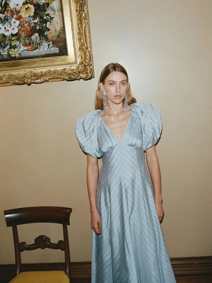 Maxi Ριγέ Φόρεμα Tess Blueberry