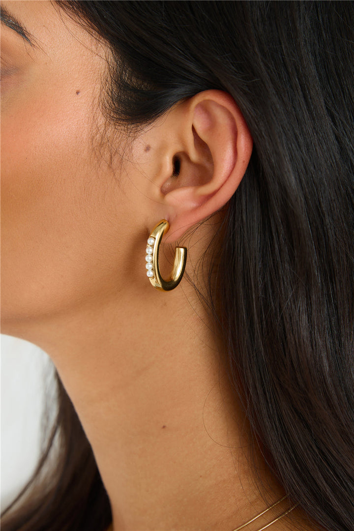 18k Gold Plated Sultry Hoop Ouerréng Gold