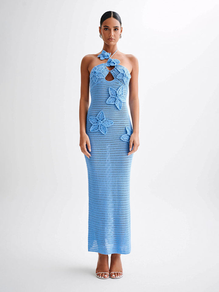 Kyla Blummen Crochet Maxi Kleed