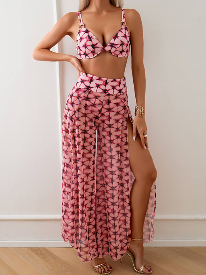 Set bikini stampato per vacanze al mare