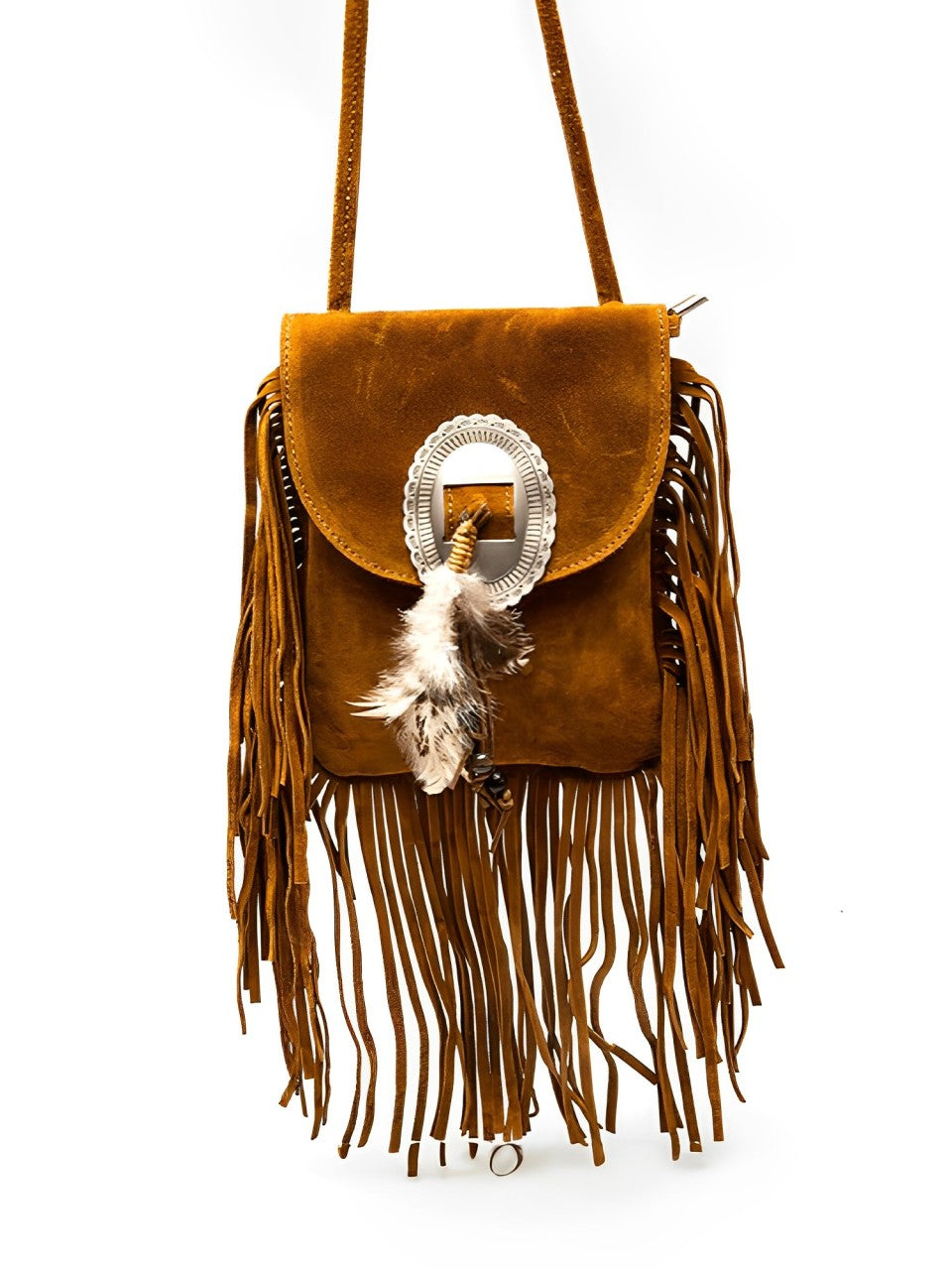 Western Crossbody-veske med frynser