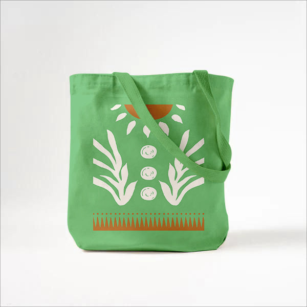 Chique canvas tas met abstracte print