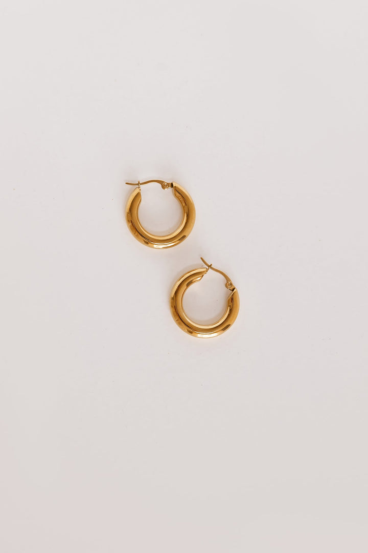 Επιχρυσωμένα 18 καράτια Power To Her Hoop Earrings Gold