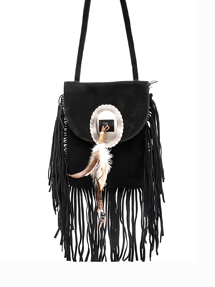 Western Crossbody Bag With Fringe