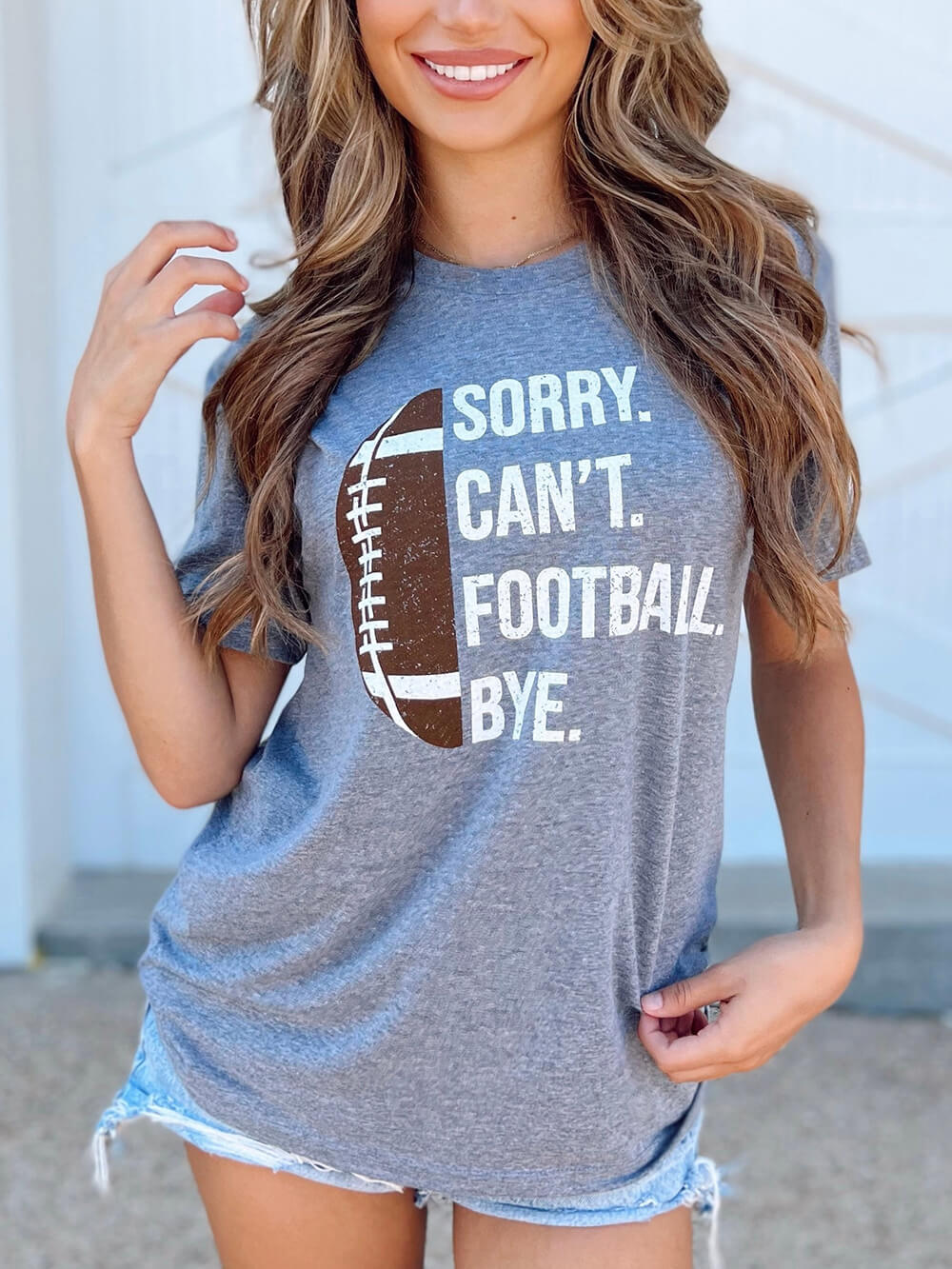 Üzgünüm. Yapamamak. Futbol. Hoşçakal. Uniseks Rahat Tişört
