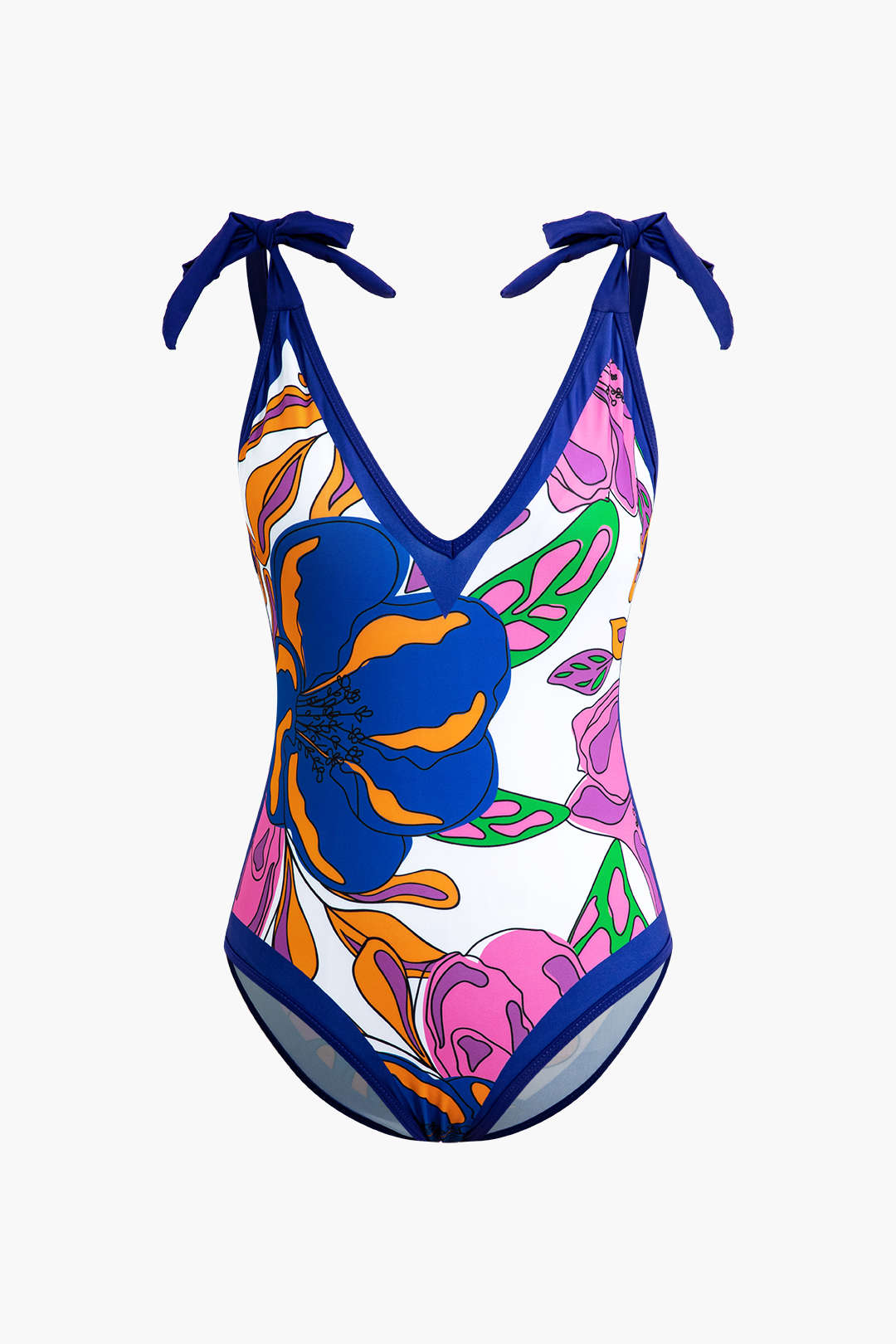 꽃무늬 배변 컨트롤 원피스 수영복 및 커버업 세트