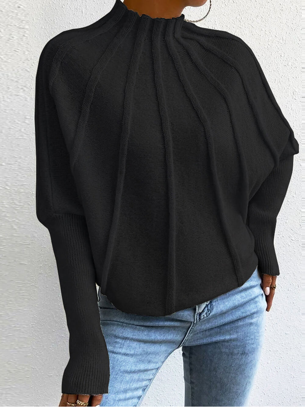 Enkel Dolman-sleeve genser