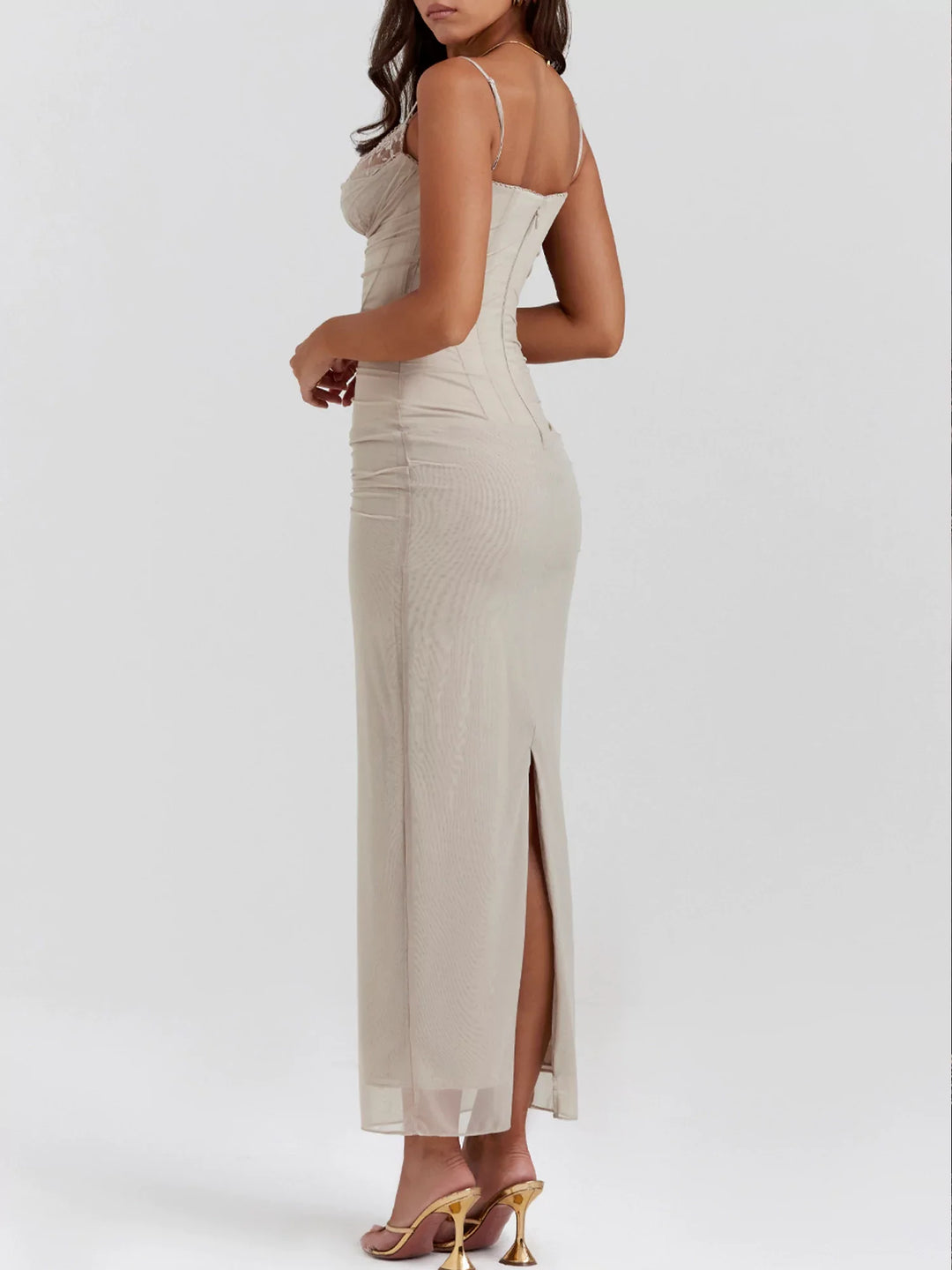 Maxi Kleed Dreamscape - Light Grey Dream