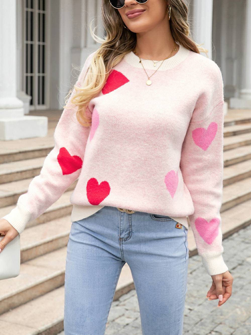 Sweetheart Cozy Knit Pullover סוודר