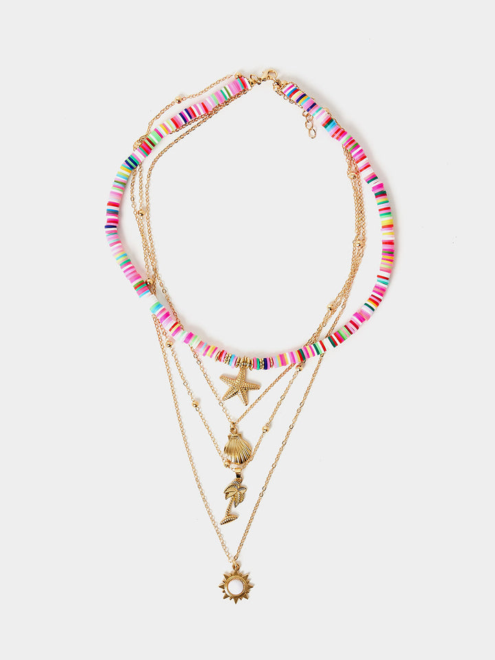 Collana Boho a strati con pendente