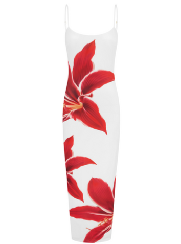 DEIA Midi-kjole - Crimson Lily