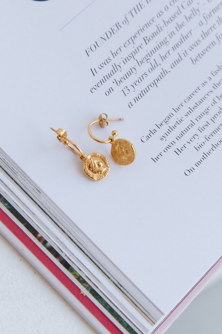 18K Gold Plated Regality Earrings Gold