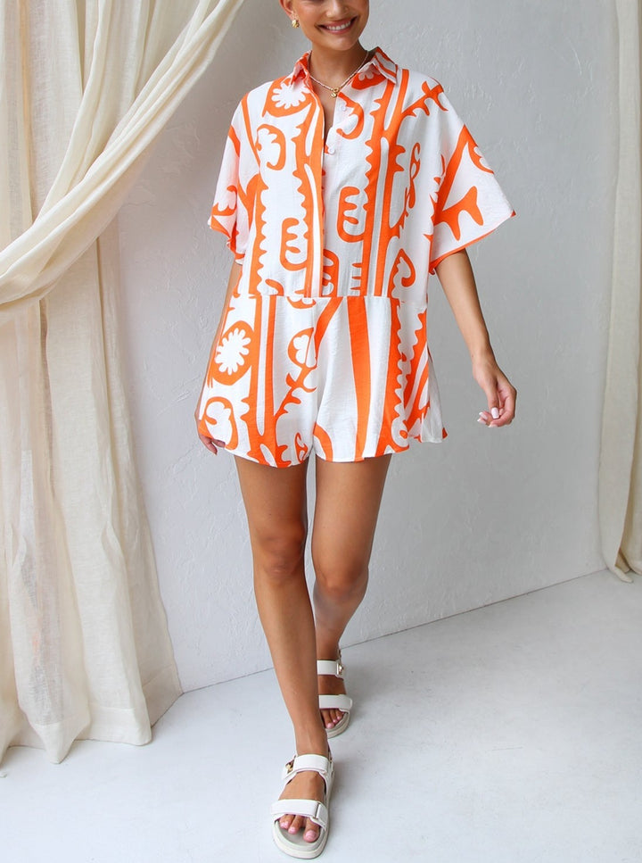 Evie Playsuit ORANGE