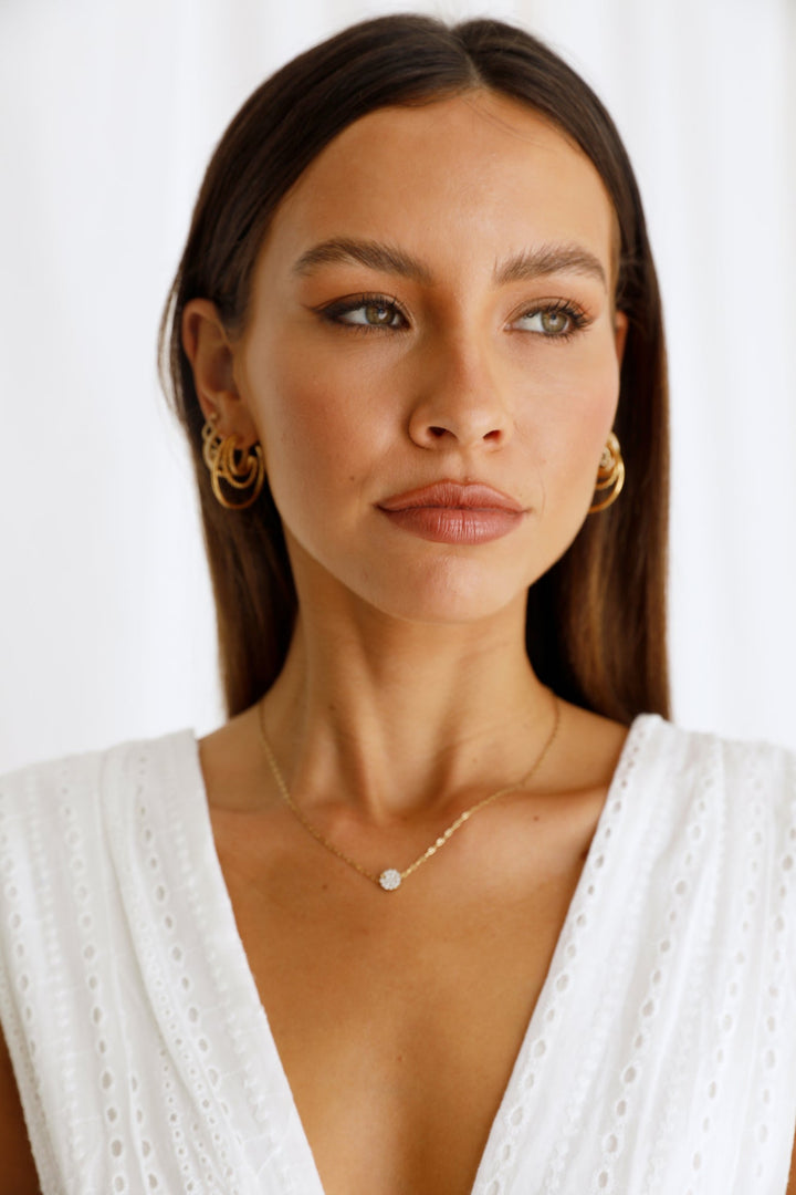 18K Gold Plated Layered Thoughts Earrings