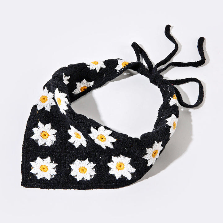 Håndhæklet Daisy Bandana