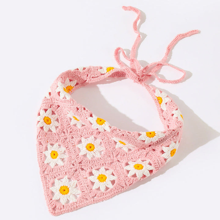 Håndhæklet Daisy Bandana