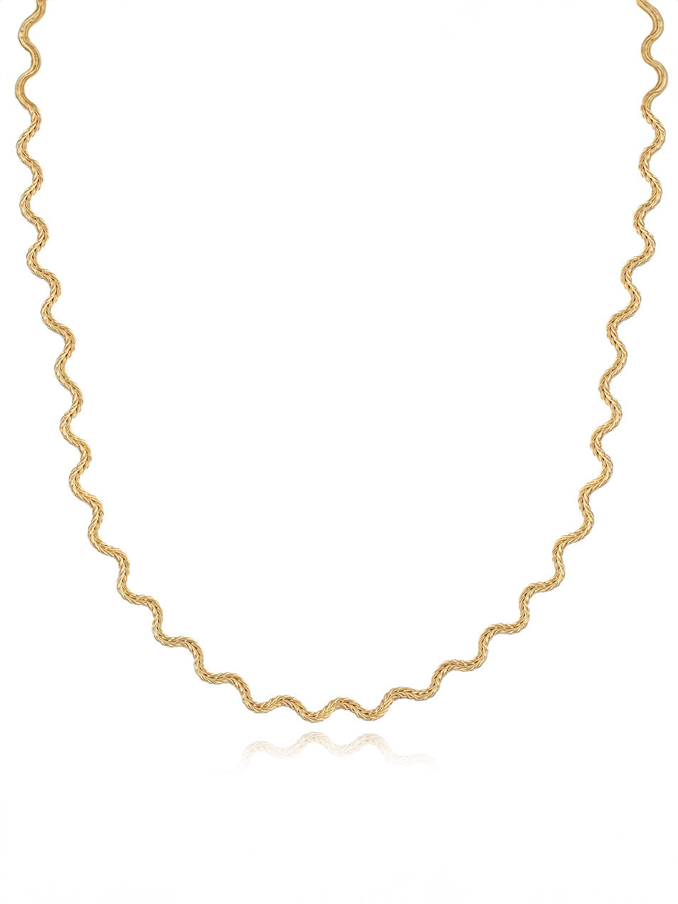 Texturovaný vlnový řetízek náhrdelník