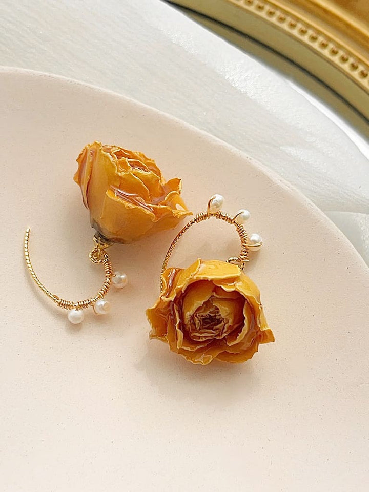 Boucles d'oreilles Rose Orange - Hannah